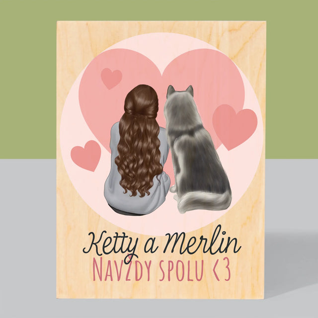 Designér Postav: Psí Přítel - Tisk Na Dřevo