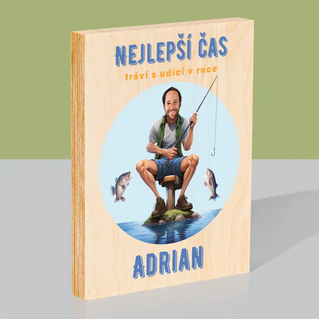 Fotka A Textem: Nejlepší Čas - Tisk Na Dřevo