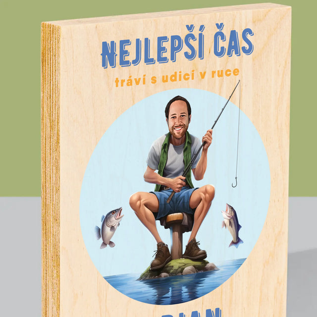 Fotka A Textem: Nejlepší Čas - Tisk Na Dřevo