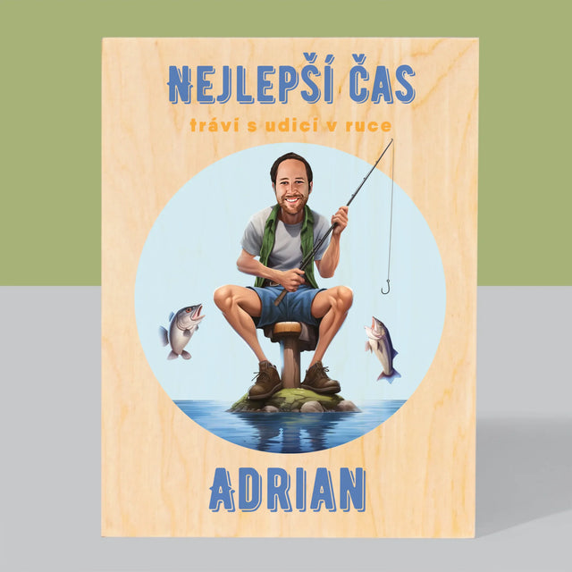 Fotka A Textem: Nejlepší Čas - Tisk Na Dřevo