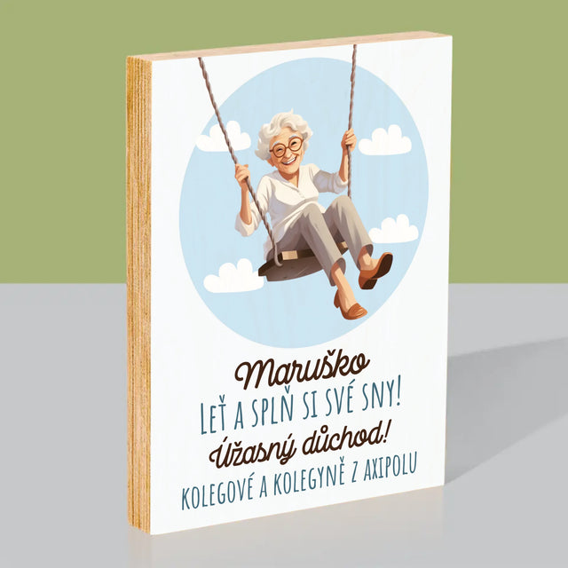 Jméno A Nápis: Splň Si Své Sny - Tisk Na Dřevo