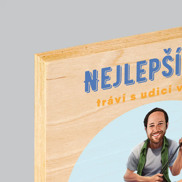 Fotka A Textem: Nejlepší Čas - Tisk Na Dřevo