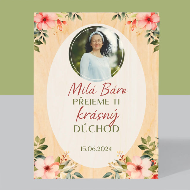 Fotka A Textem: Krásný Důchod - Tisk Na Dřevo