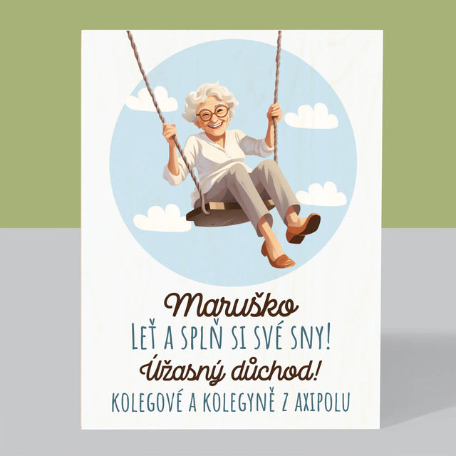 Jméno A Nápis: Splň Si Své Sny - Tisk Na Dřevo