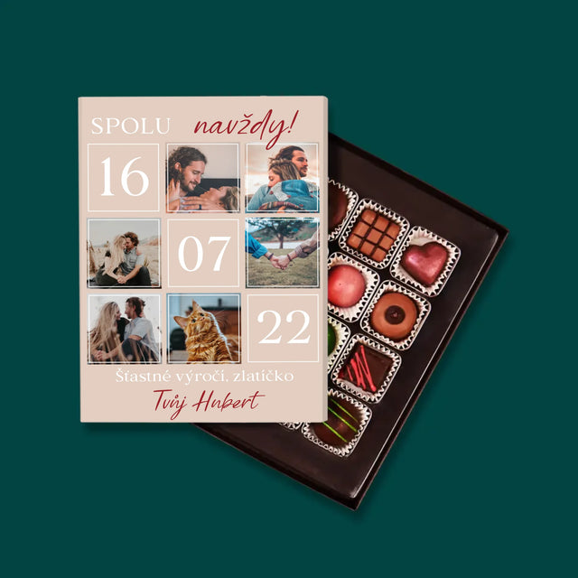 Fotokoláž: Spolu Navždy - Pralinky