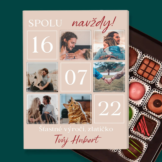 Fotokoláž: Spolu Navždy - Pralinky