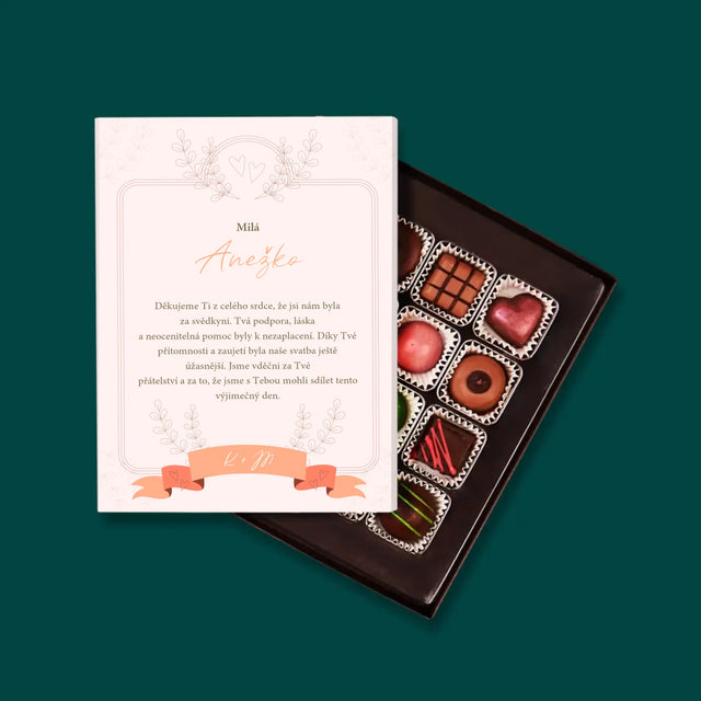 Jméno A Nápis: Poděkování Pro Svědkyni - Pralinky