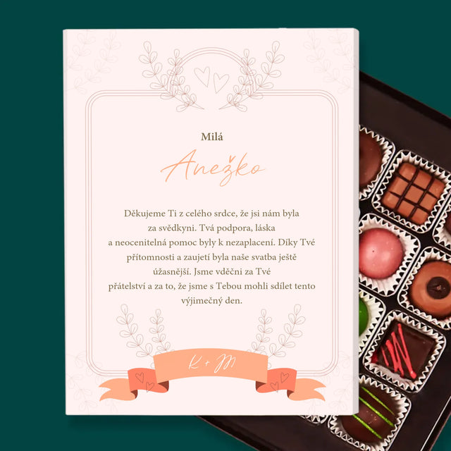 Jméno A Nápis: Poděkování Pro Svědkyni - Pralinky