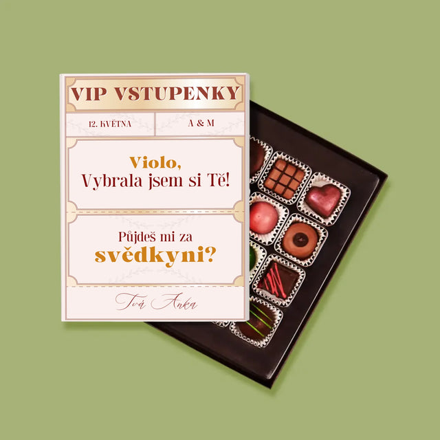 Jméno A Nápis: Vip Vstupenky Svědkyně - Pralinky