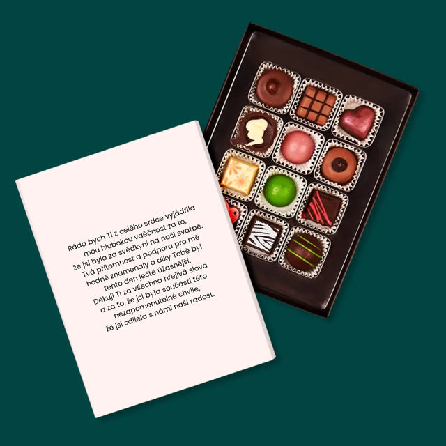 Jméno A Nápis: Poděkování Pro Svědkyni - Pralinky