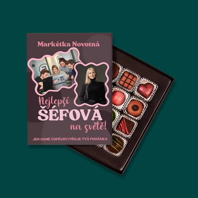 Fotokoláž: Nejlepší Šéfová - Pralinky