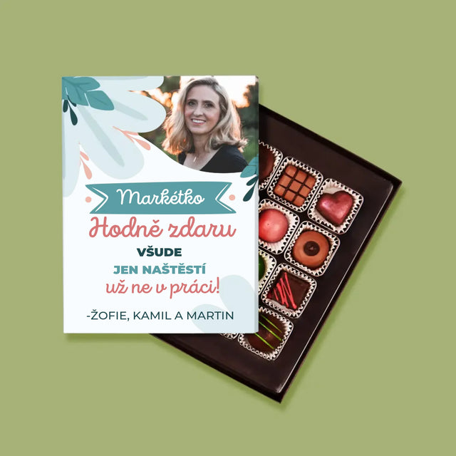 Fotka A Textem: Hodně Zdaru Nikoli V Práci - Pralinky