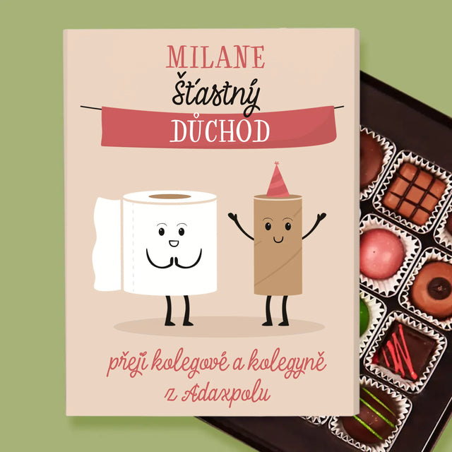 Jméno A Nápis: Šťastný Důchod - Pralinky