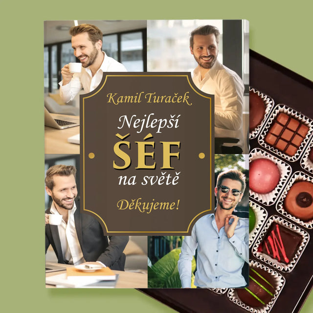 Fotokoláž: Nejlepší Šéf Na Světě - Pralinky