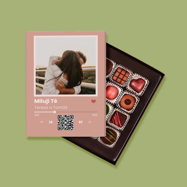 Fotka A Textem: Tvoje Písnička Na Qr - Pralinky