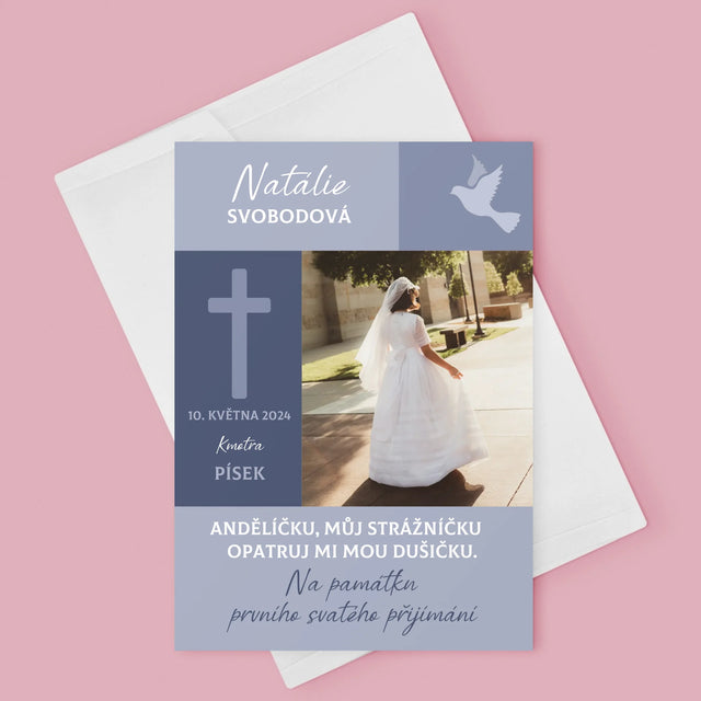 Fotka A Textem: Andělíčku Přijímání - Přání