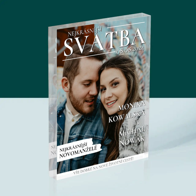 Obálka Časopisu: Nejkrásnější Svatba - Akrylový Blok