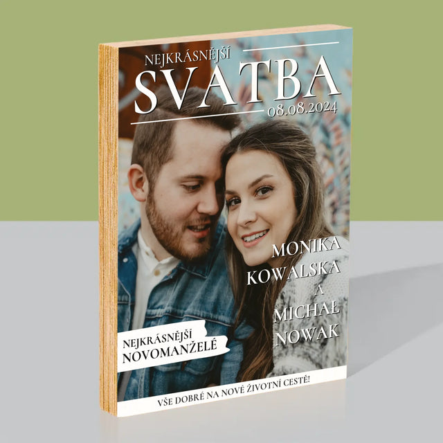 Obálka Časopisu: Nejkrásnější Svatba - Tisk Na Dřevo