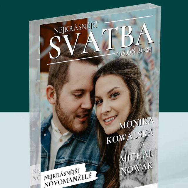 Obálka Časopisu: Nejkrásnější Svatba - Akrylový Blok