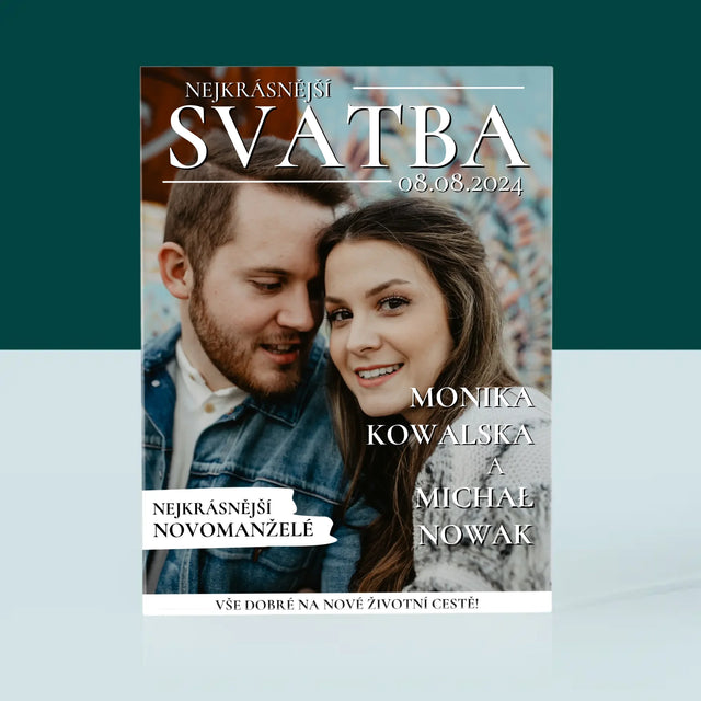 Obálka Časopisu: Nejkrásnější Svatba - Akrylový Blok