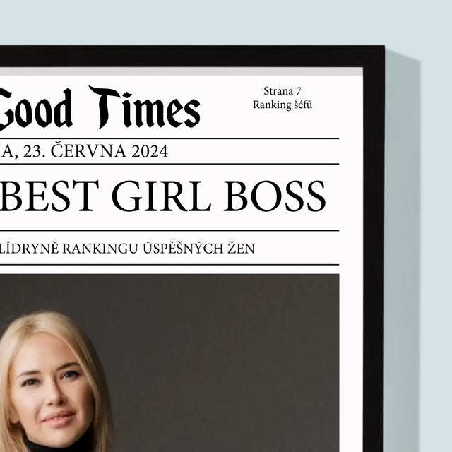 Obálka Časopisu: World’S Best Girl Boss - Tisk V Rámečku