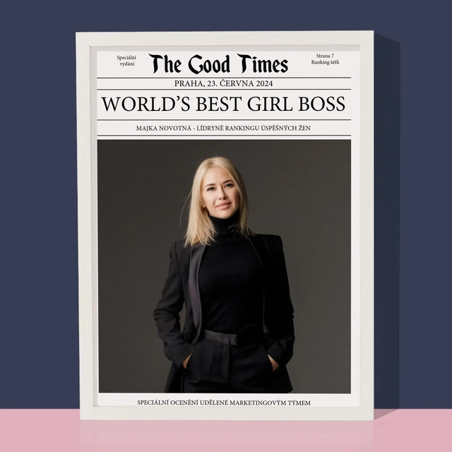 Obálka Časopisu: World’S Best Girl Boss - Tisk V Rámečku