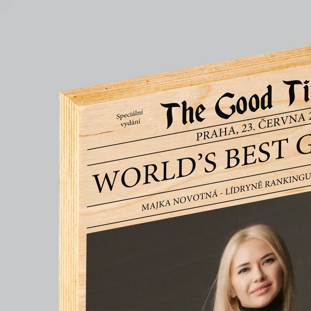 Obálka Časopisu: World’S Best Girl Boss - Tisk Na Dřevo