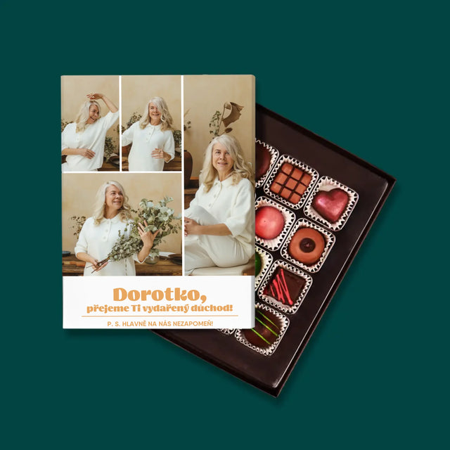 Fotokoláž: Vydařený Důchod - Pralinky