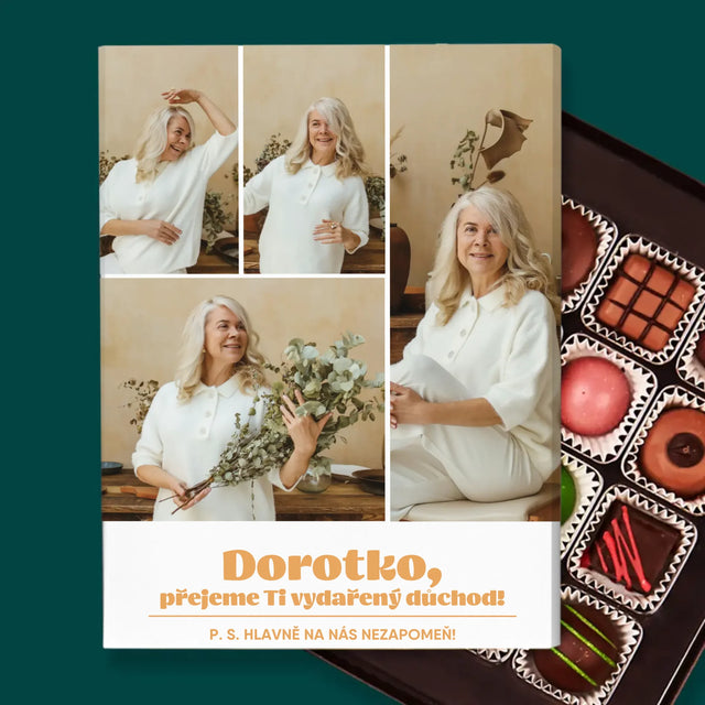 Fotokoláž: Vydařený Důchod - Pralinky