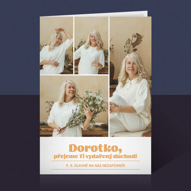 Fotokoláž: Vydařený Důchod - Přání