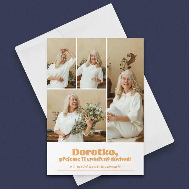 Fotokoláž: Vydařený Důchod - Přání