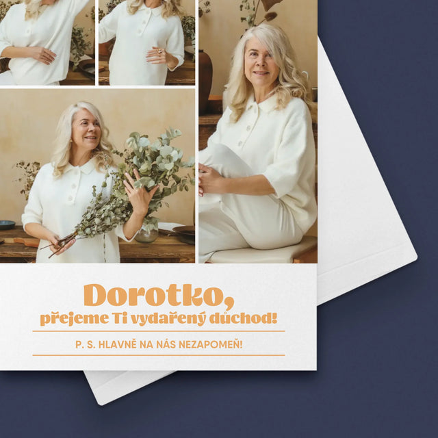 Fotokoláž: Vydařený Důchod - Přání