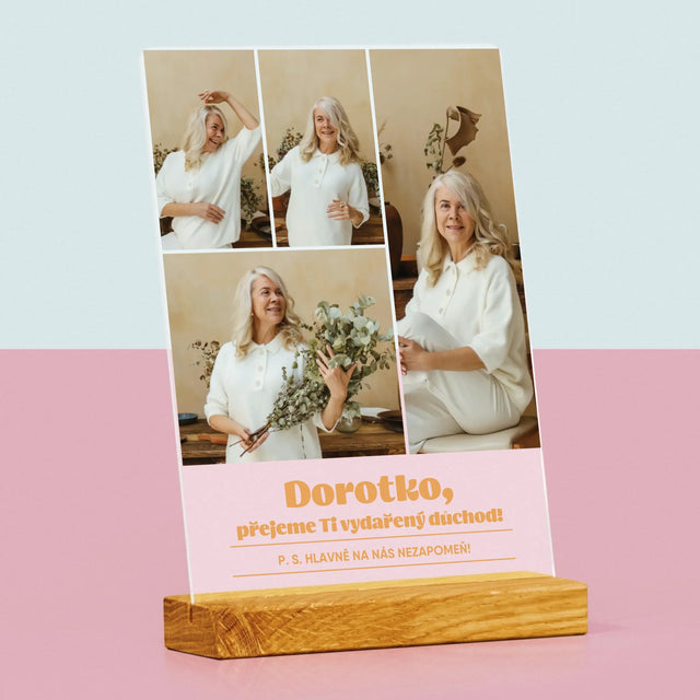 Fotokoláž: Vydařený Důchod - Tisk Na Akrylovém Skle