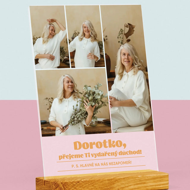 Fotokoláž: Vydařený Důchod - Tisk Na Akrylovém Skle