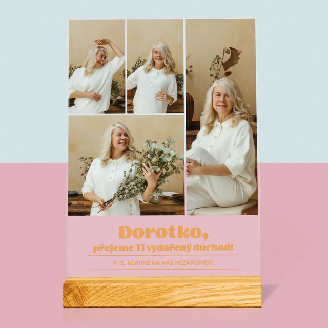 Fotokoláž: Vydařený Důchod - Tisk Na Akrylovém Skle