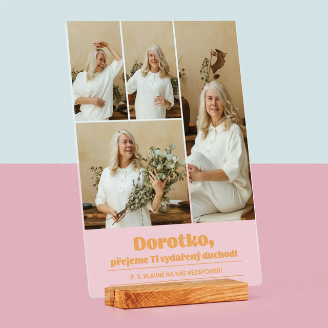 Fotokoláž: Vydařený Důchod - Tisk Na Akrylovém Skle