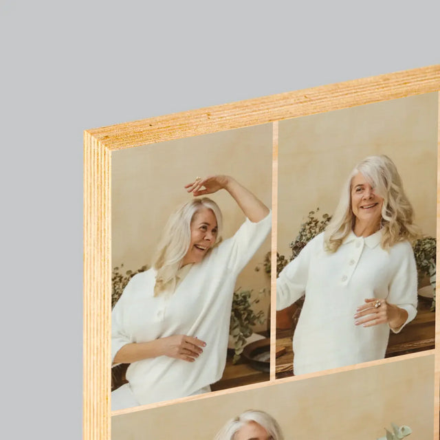 Fotokoláž: Vydařený Důchod - Tisk Na Dřevo