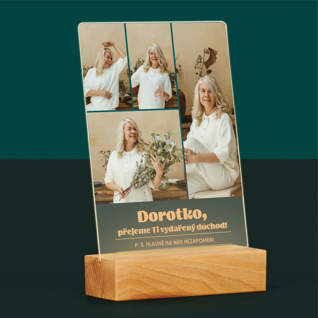 Fotokoláž: Vydařený Důchod - Tisk Na Akrylovém Skle