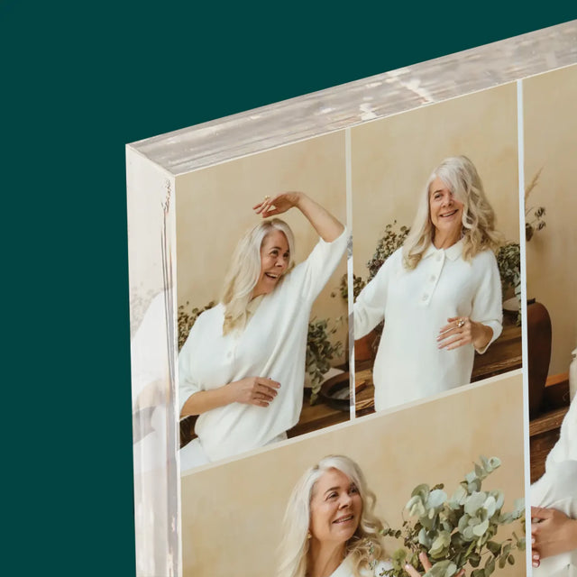 Fotokoláž: Vydařený Důchod - Akrylový Blok