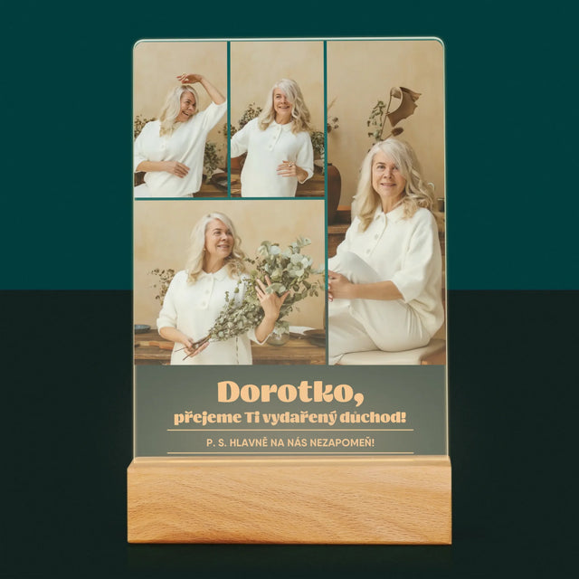 Fotokoláž: Vydařený Důchod - Tisk Na Akrylovém Skle