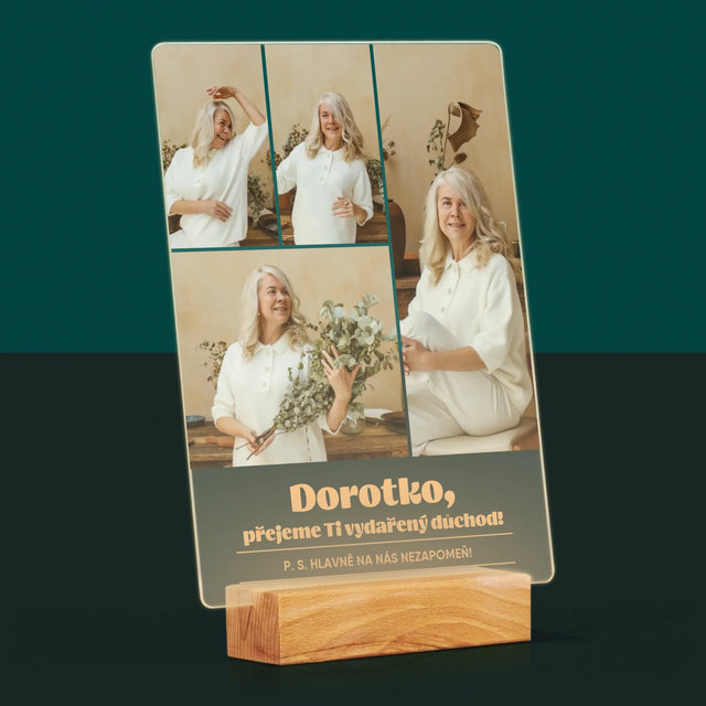 Fotokoláž: Vydařený Důchod - Tisk Na Akrylovém Skle