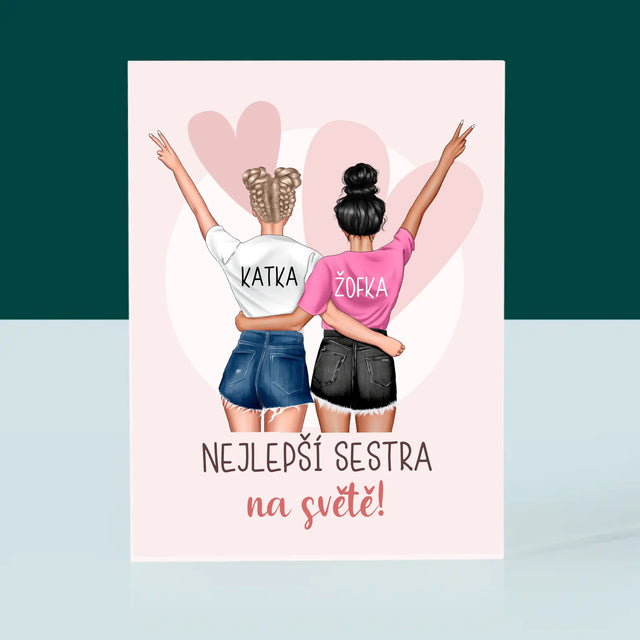 Designér Postav: Nejlepší Sestra Na Světě - Akrylový Blok