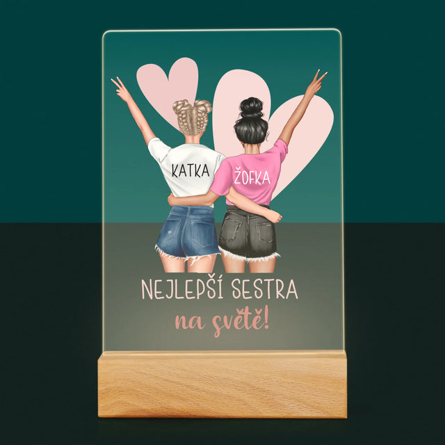 Designér Postav: Nejlepší Sestra Na Světě - Tisk Na Akrylovém Skle