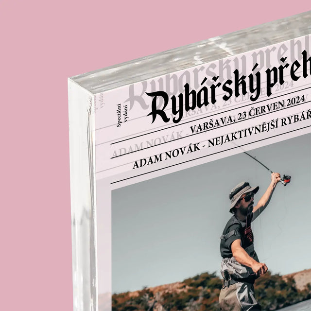 Fotka A Textem: Rybářský Přehled - Akrylový Blok