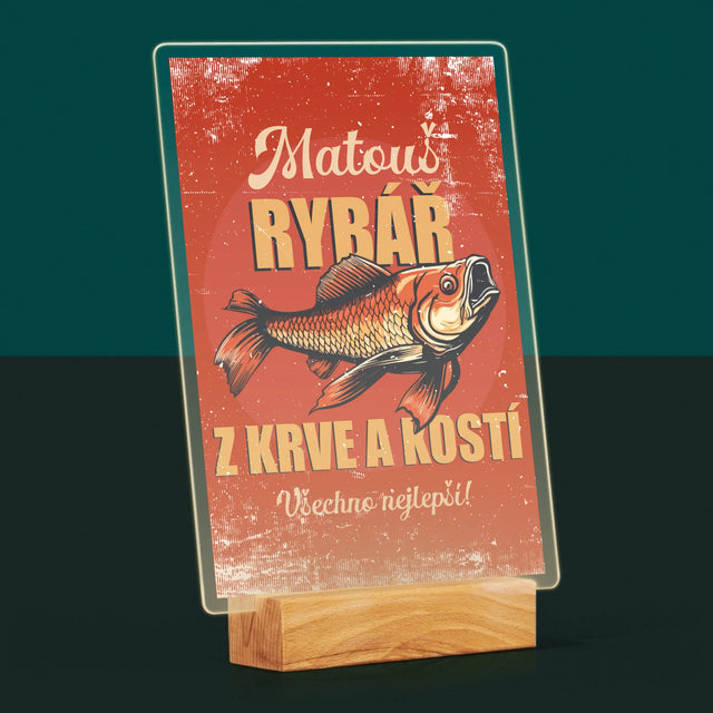 Jméno A Nápis: Rybář Z Krve A Kostí - Tisk Na Akrylovém Skle