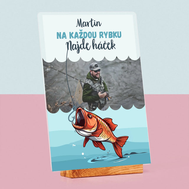 Fotka A Textem: Najde Háček - Tisk Na Akrylovém Skle
