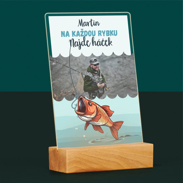 Fotka A Textem: Najde Háček - Tisk Na Akrylovém Skle