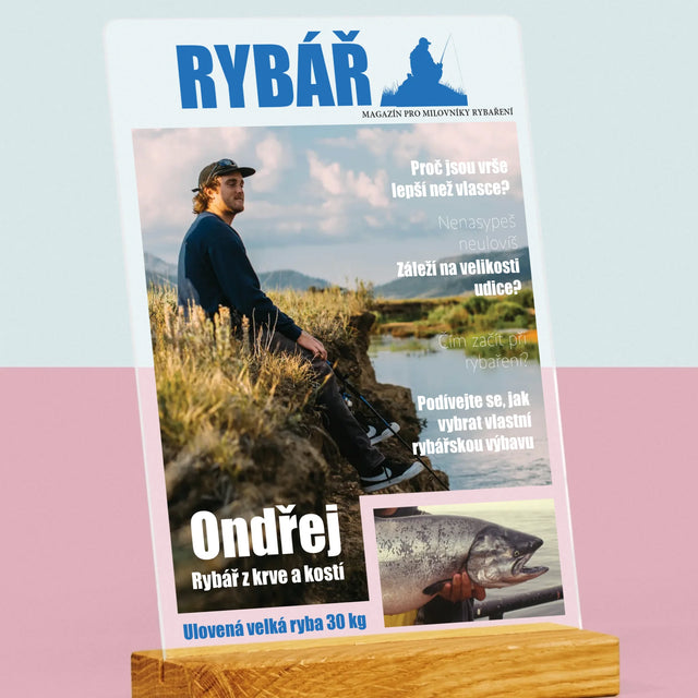 Obálka Časopisu: Rybář - Tisk Na Akrylovém Skle