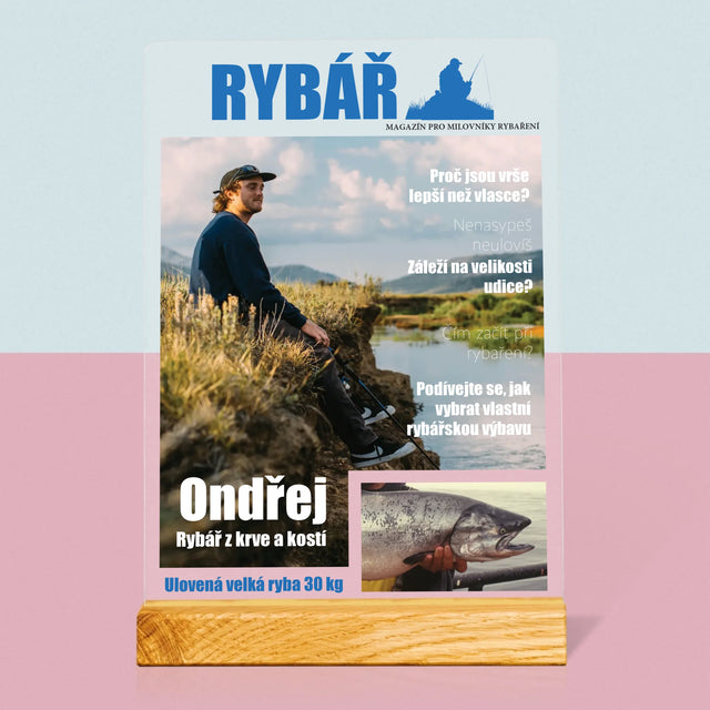Obálka Časopisu: Rybář - Tisk Na Akrylovém Skle
