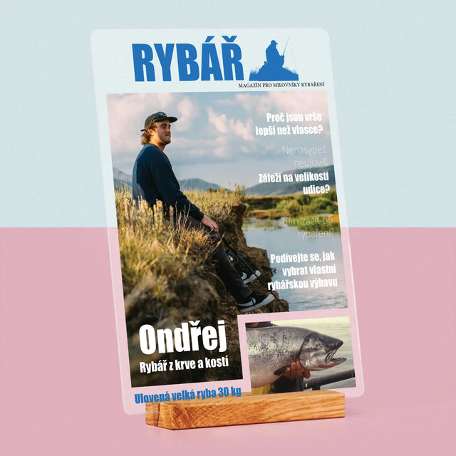 Obálka Časopisu: Rybář - Tisk Na Akrylovém Skle